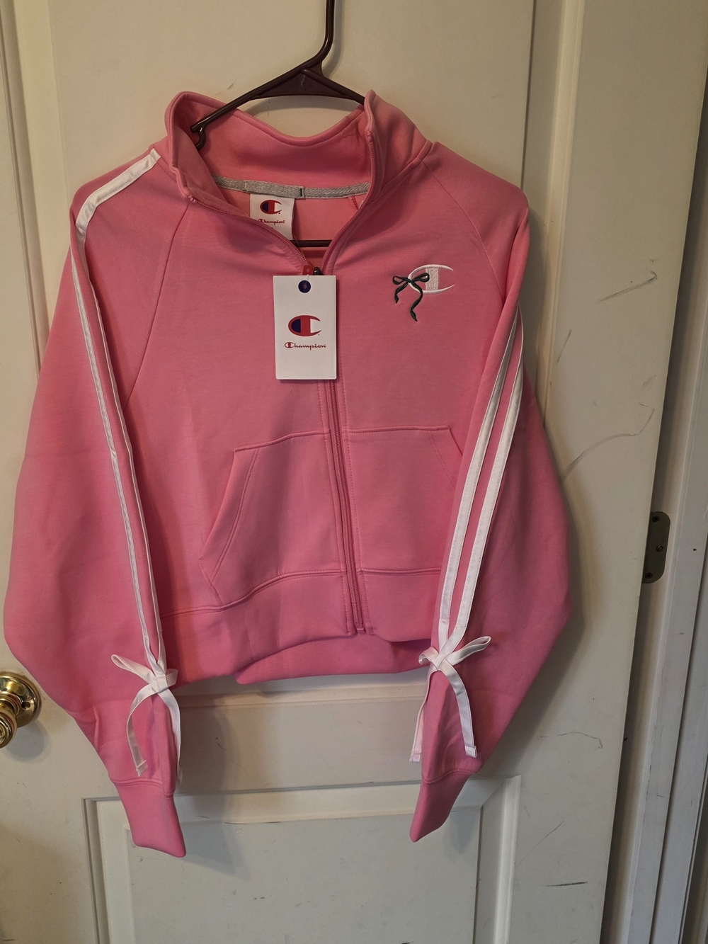 Champion Girls' Pink Zip-Up Hoodie Jacket